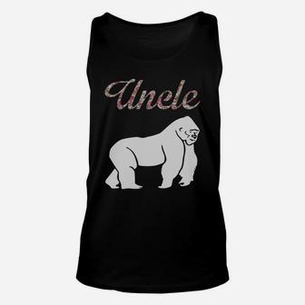 Gorilla Proud Uncle Floral T-shirt Unisex Tank Top - Seseable