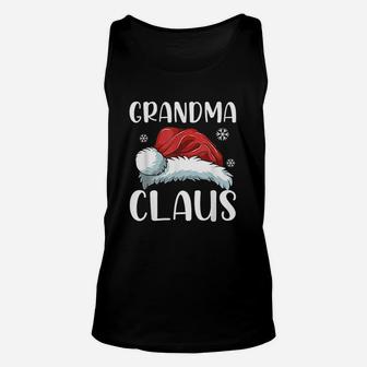 Grandma Claus Santa Hat Christmas Matching Family Unisex Tank Top - Seseable