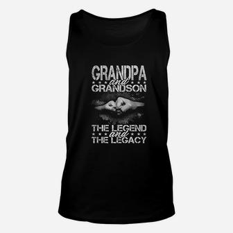 Grandpa And Grandson The Legend And The Legacy Unisex Tank Top - Seseable
