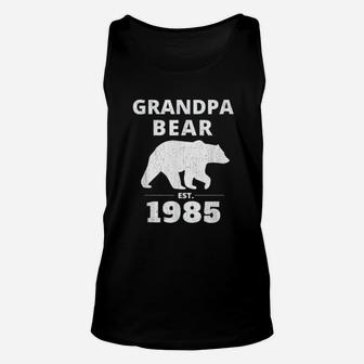 Grandpa Bear Est 1985 Vintage Bear Unisex Tank Top - Seseable