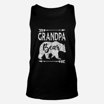 Grandpa Bear Family Papa Bear Camping Gift Unisex Tank Top - Seseable