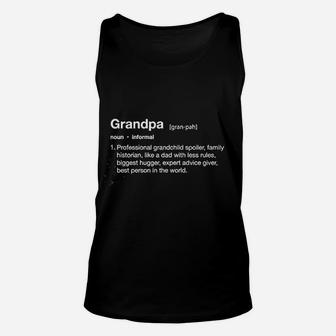 Grandpa Definition Grandfather Papa Great Gramps Unisex Tank Top - Seseable