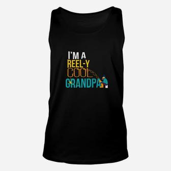 Grandpa Fishing Reely Cool Papa Grandfather Gift Unisex Tank Top - Seseable
