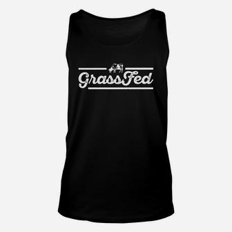 Grass Fed Cow Farmer Agriculture T-shirt Unisex Tank Top - Seseable