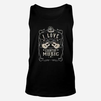 Great I Love Country Music Vintage Unisex Tank Top - Seseable