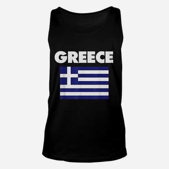 Greek Flag Greece Vacation Fun Beach Family Resort Unisex Tank Top - Seseable