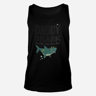 Green Daddy Shark, dad birthday gifts Unisex Tank Top - Seseable