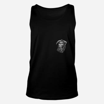 Grim Reaper Schwarz Unisex TankTop, Grafikdruck Tee für Gothic Style - Seseable