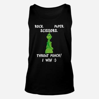 Grinch Funny Win Christmas Rock Paper Scissors Unisex Tank Top - Seseable