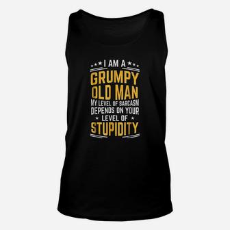 Grumpy Old Man Fathers Day, dad birthday gifts Unisex Tank Top - Seseable
