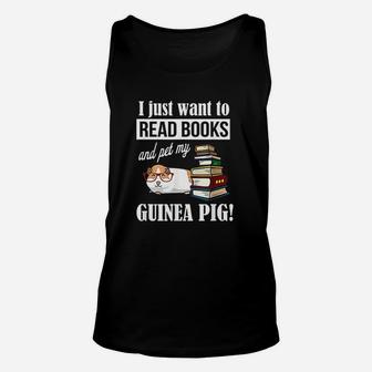 Guinea Pig Reading Book Library Unisex Tank Top - Seseable