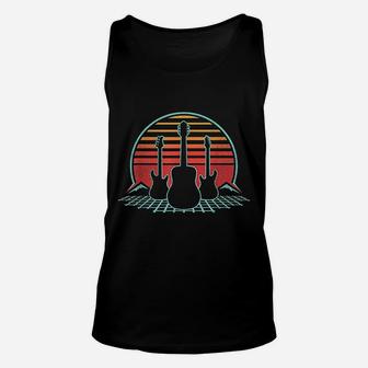 Guitar Electric Acoustic Bass Retro Vintage Musician Gift Unisex Tank Top - Seseable