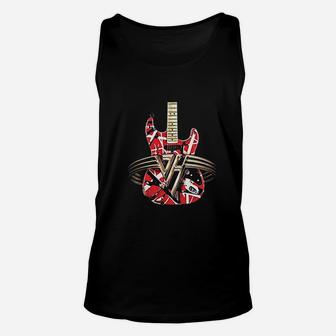 Guitar Retro Style Gift For Guitarist Red Guitar Unisex Tank Top - Seseable