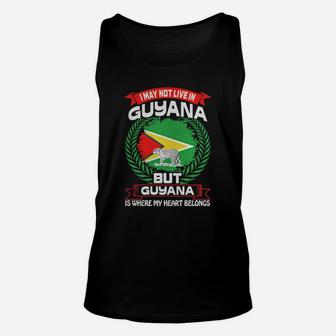 Guyana Is Where My Heart Belongs Country Tshirt Hoodie Unisex Tank Top - Seseable