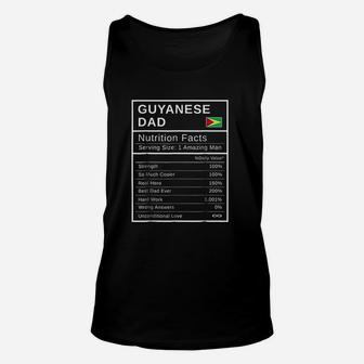Guyanese Dad Nutrition Facts Fathers Day Hero Gift Unisex Tank Top - Seseable