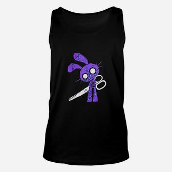 Halloween Costume Scary Bunny With Scissors Unisex Tank Top - Seseable