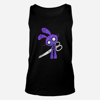 Halloween Costume Scary Bunny With Scissors Unisex Tank Top - Seseable