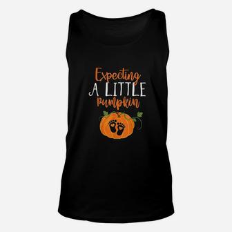 Halloween Mom To Be Expecting Little Pumpkin Unisex Tank Top - Seseable