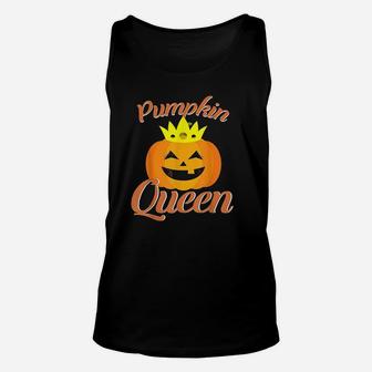 Halloween Pumpkin Queen Crown Unisex Tank Top - Seseable