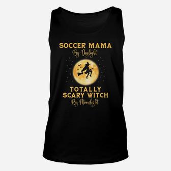 Halloween Soccer Mama Mom Funny Witch Unisex Tank Top - Seseable