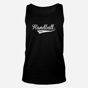 Handball Papa Unisex TankTop in Schwarz, Sportliches Tee für Väter - Seseable