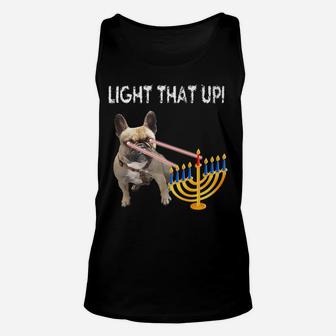 Hanukkah Frenchie Mom Dad Graphic Proud French Bulldog Unisex Tank Top - Seseable