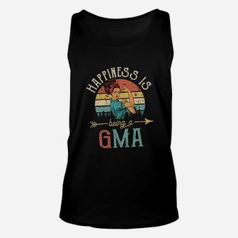 Happiness Is Being A Gma Vintage Grandma Unisex Tank Top - Seseable