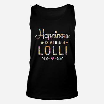 Happiness Is Being A Lolli Cute Grandma Christmas Gift Unisex Tank Top - Seseable