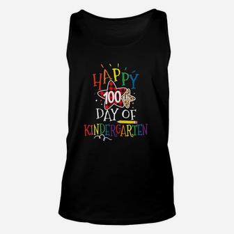 Happy 100th Day Of Kindergarten For Teacher And Students Unisex Tank Top - Seseable