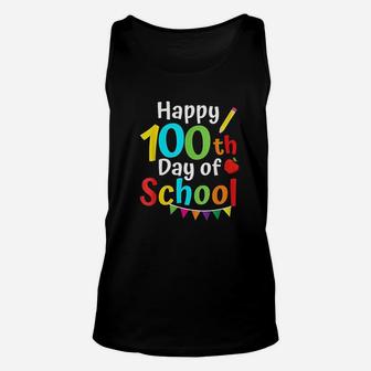 Happy 100th Day Of School Teacher Unisex Tank Top - Seseable