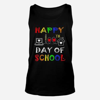Happy 100th Day Of Virtual School Students And Teachers Gift Unisex Tank Top - Seseable