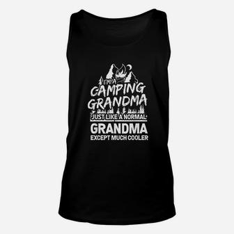 Happy Camping Grandma Outdoors Camper Quote Mountain Unisex Tank Top - Seseable