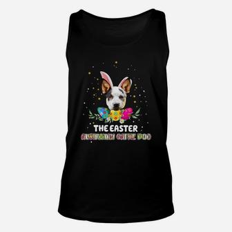 Happy Easter Cute Bunny Australian Cattle Dog Great Gift For Dog Lovers Unisex Tank Top - Seseable