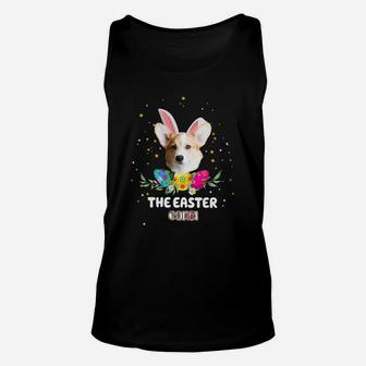 Happy Easter Cute Bunny Corgi Great Gift For Dog Lovers Unisex Tank Top - Seseable