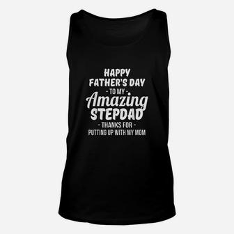 Happy Fathers Day To My Amazing Stepdad Unisex Tank Top - Seseable