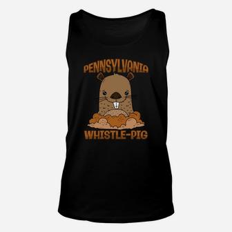 Happy Groundhog Day Whistle-pig Woodchuck Unisex Tank Top - Seseable