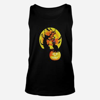 Happy Halloween Cat T Shirt, Gift For Halloween Day Unisex Tank Top - Seseable