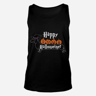 Happy Halloweiner Dachshund Lovers Halloween Unisex Tank Top - Seseable