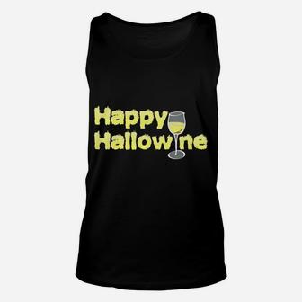Happy Hallowine Halloween Wine Lovers Unisex Tank Top - Seseable