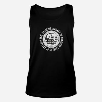 Hardcore Member Schwarzes Unisex TankTop mit Rundhalsausschnitt, Design für Musikfans - Seseable