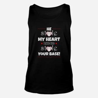 He Stole My Heart Like He Stole Your Base Unisex Tank Top - Seseable