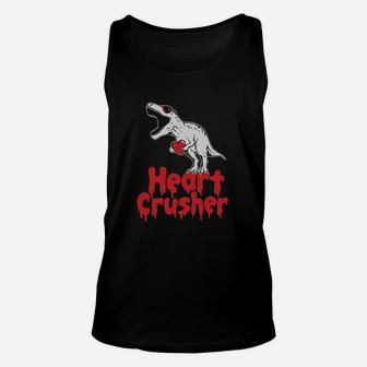 Heart Crusher Trex Love Valentine's Day Outfit Toddler Kids Unisex Tank Top - Seseable
