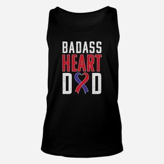 Heart Dad Shirt Chd Awareness Ribbon Chd Dad Unisex Tank Top - Seseable