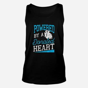 Heart Transplant Powered By A Donated Heart Gift Unisex Tank Top - Seseable