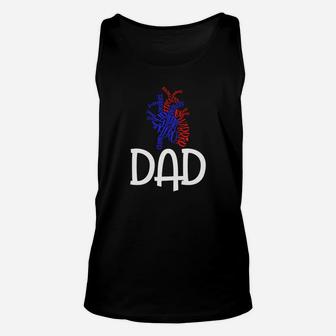 Heart Warrior Dad Shirt Father Support Of Chd Hero Unisex Tank Top - Seseable