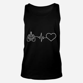 Heartbeat Heart Love Respiratory Therapist Gifts Unisex Tank Top - Seseable