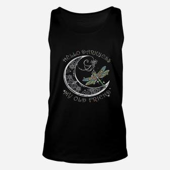 Hello Darkness My Old Friend Dragonfly Lover Gift Unisex Tank Top - Seseable