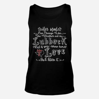 Her Mood Can Change Like The Weather Out In Lubbock Unisex Tank Top - Seseable