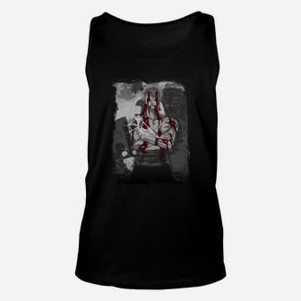 Herren Unisex TankTop Abstrakte Kunst in Rot und Grau, Stilvolles Design - Seseable