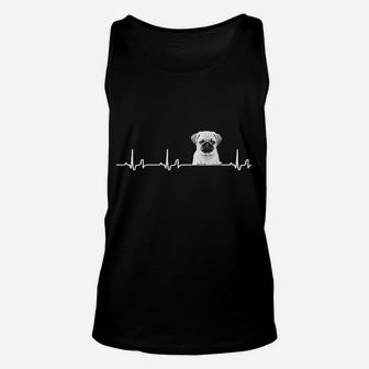 Herren Unisex TankTop mit Hundepfoten und EKG-Design, Tierliebhaber Bekleidung - Seseable